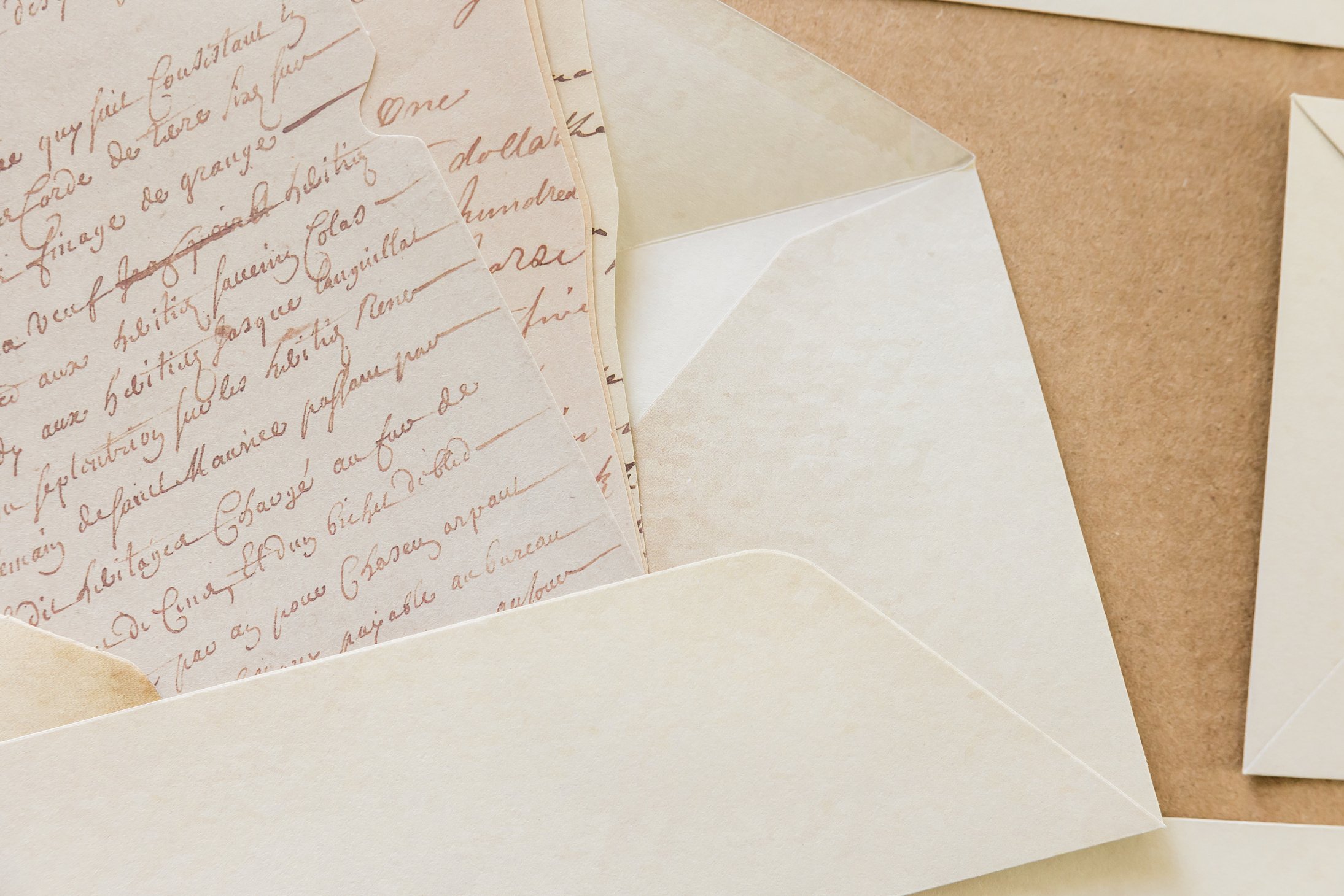 Handwritten Letter in Envelope